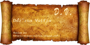 Dózsa Vulfia névjegykártya